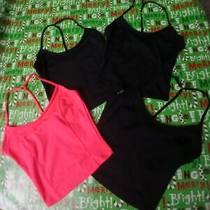 Victoria's Secret Black and Pink Tank Tops